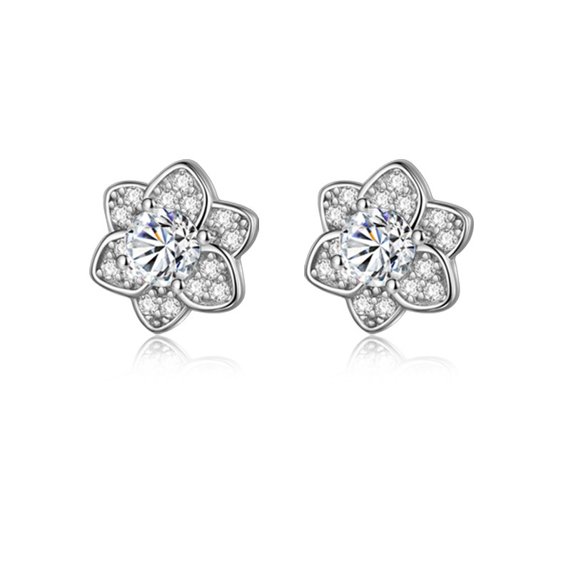 Cherry blossom earrings (Platinum)