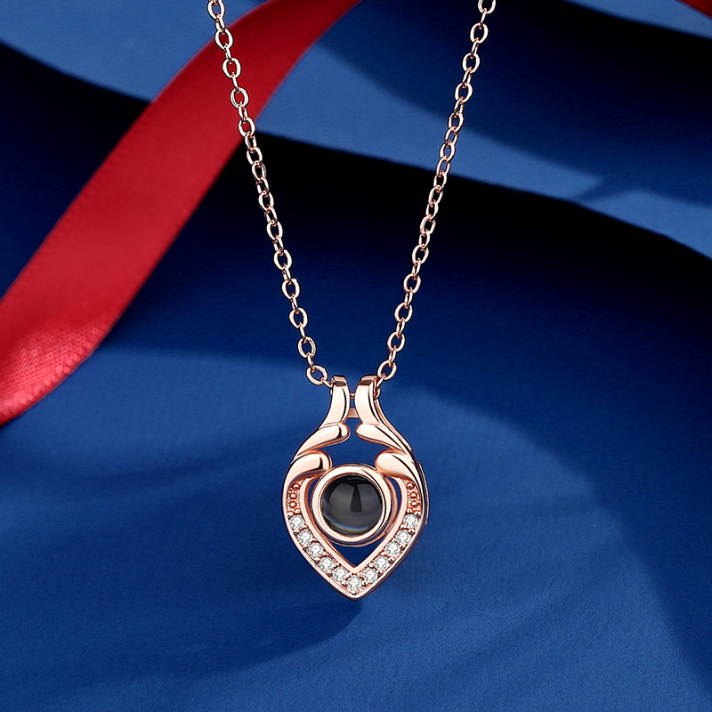Love projection necklace [rose gold]]