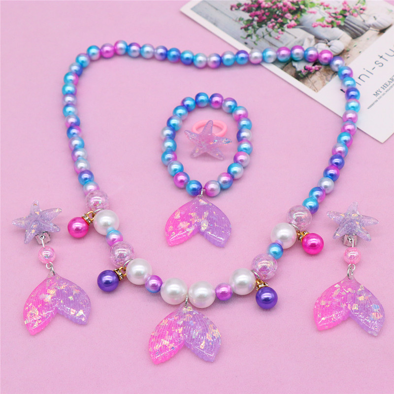 Gradient purple fishtail 5-piece set