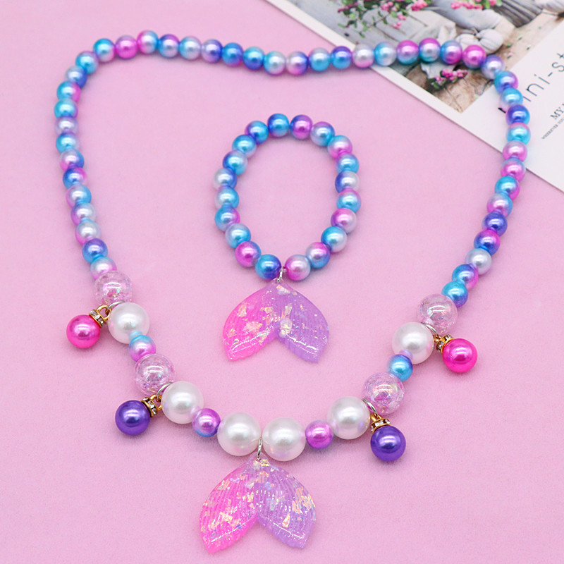 Gradient purple fishtail 2-piece set