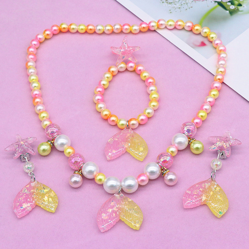 Gradient yellow fishtail 5-piece set