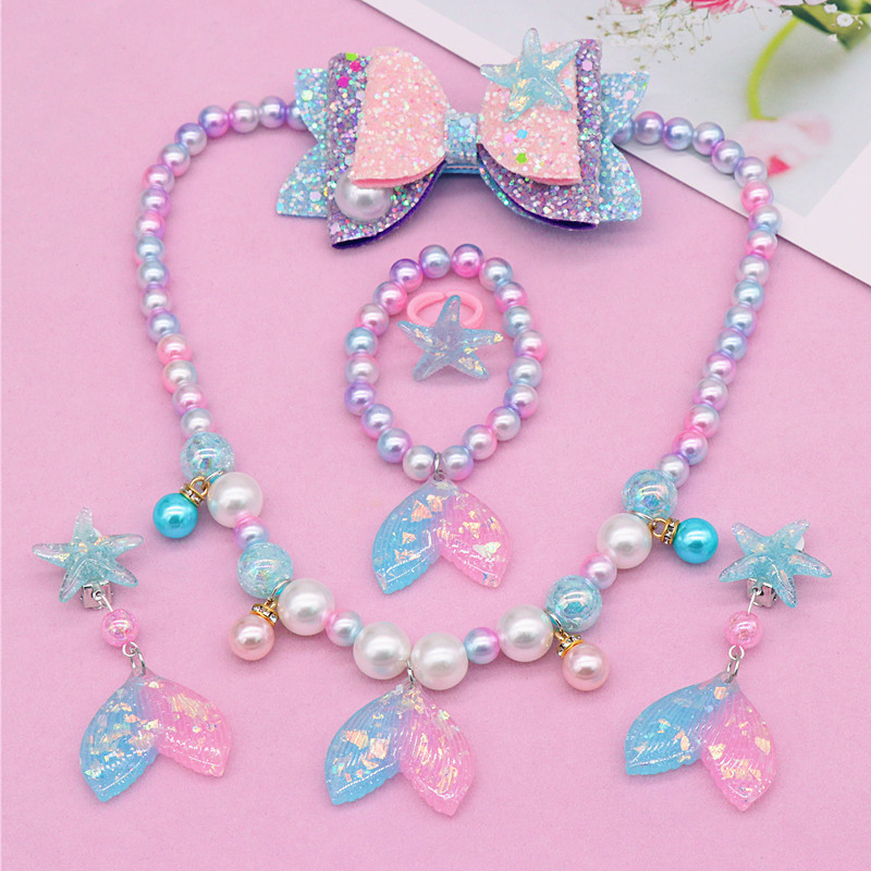 Gradient blue fishtail 6-piece set