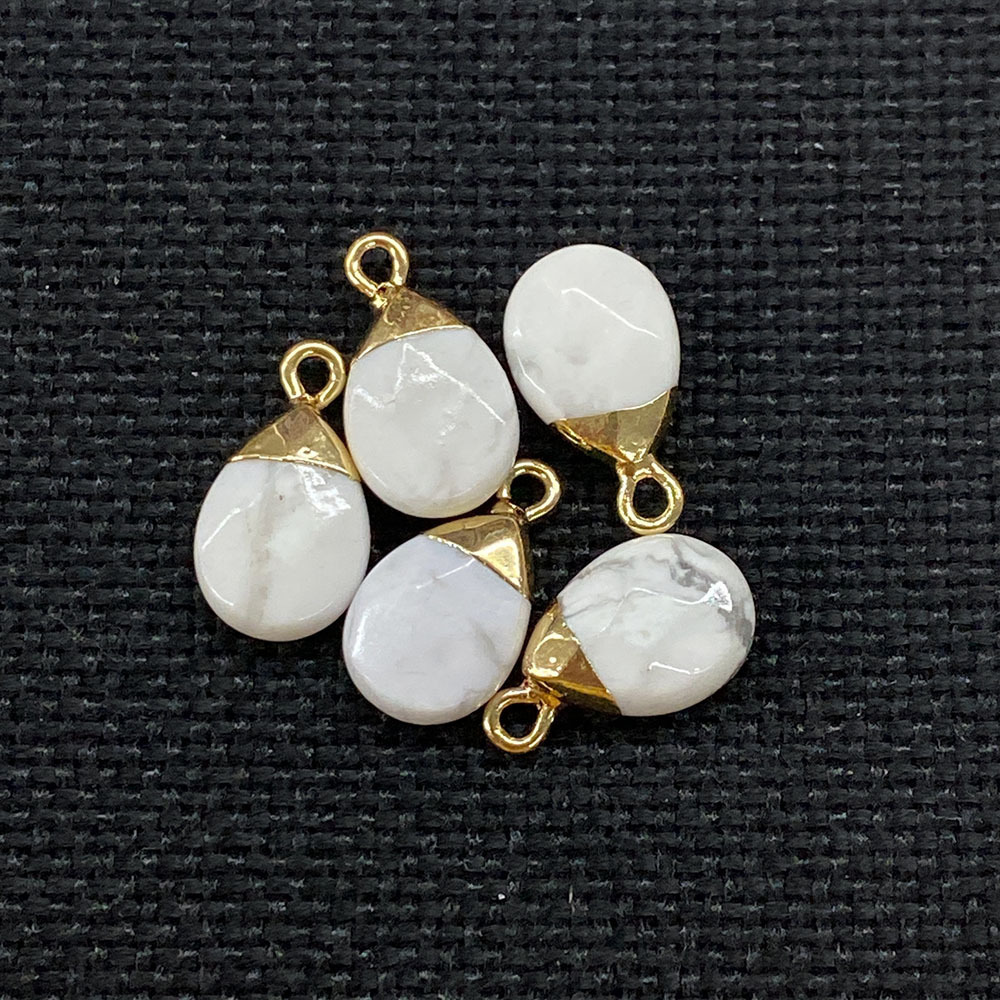 White turquoise stone Gold