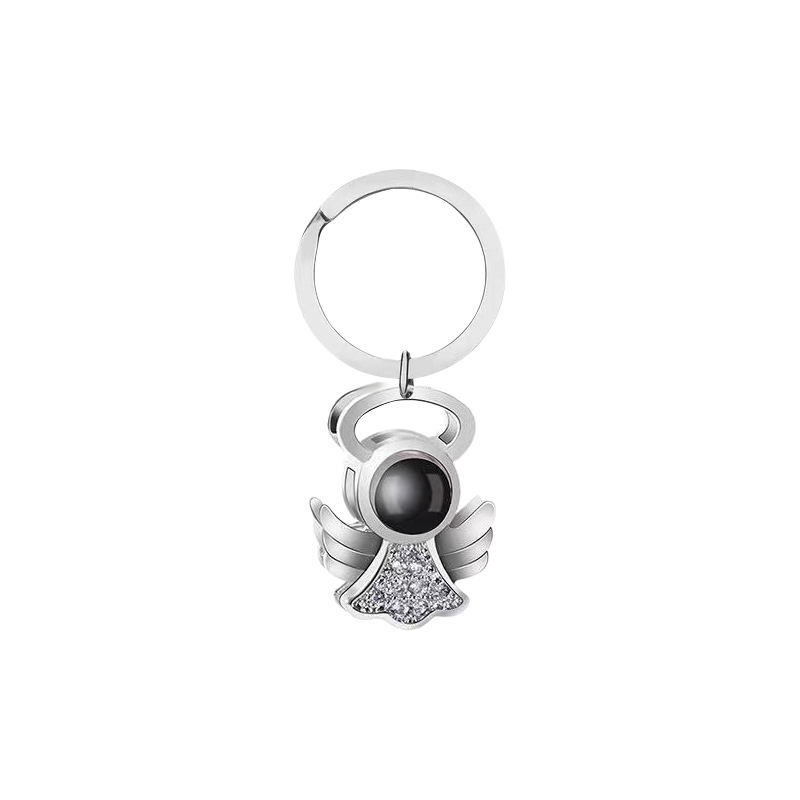 Little Angel projection Keychain [white gold]]