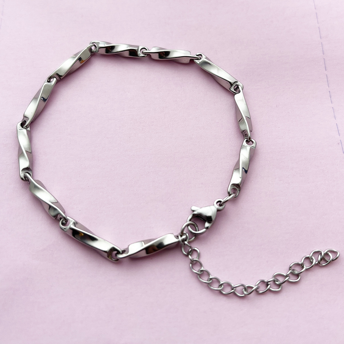 Lobster clasp-thick 3.8mm-length 20.5cm  5cm tail chain