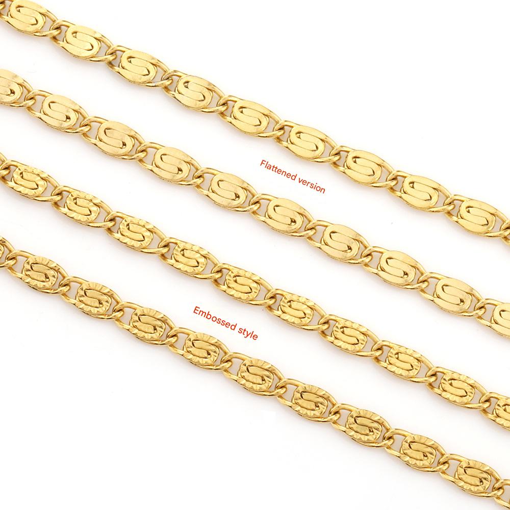 Gold flattened style