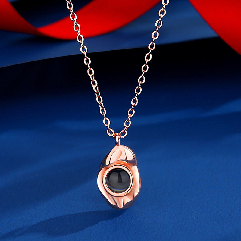 Broken shell projection necklace [rose gold]]