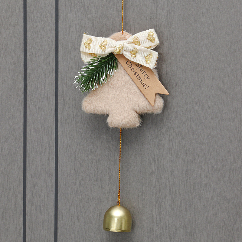 Brown Christmas tree Bell pendant