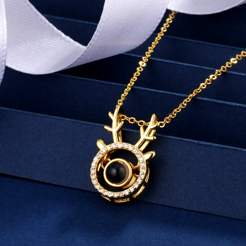 Antler projection necklace [yellow gold]]