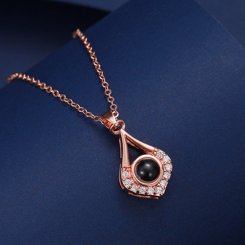Projection necklace [rose gold]]