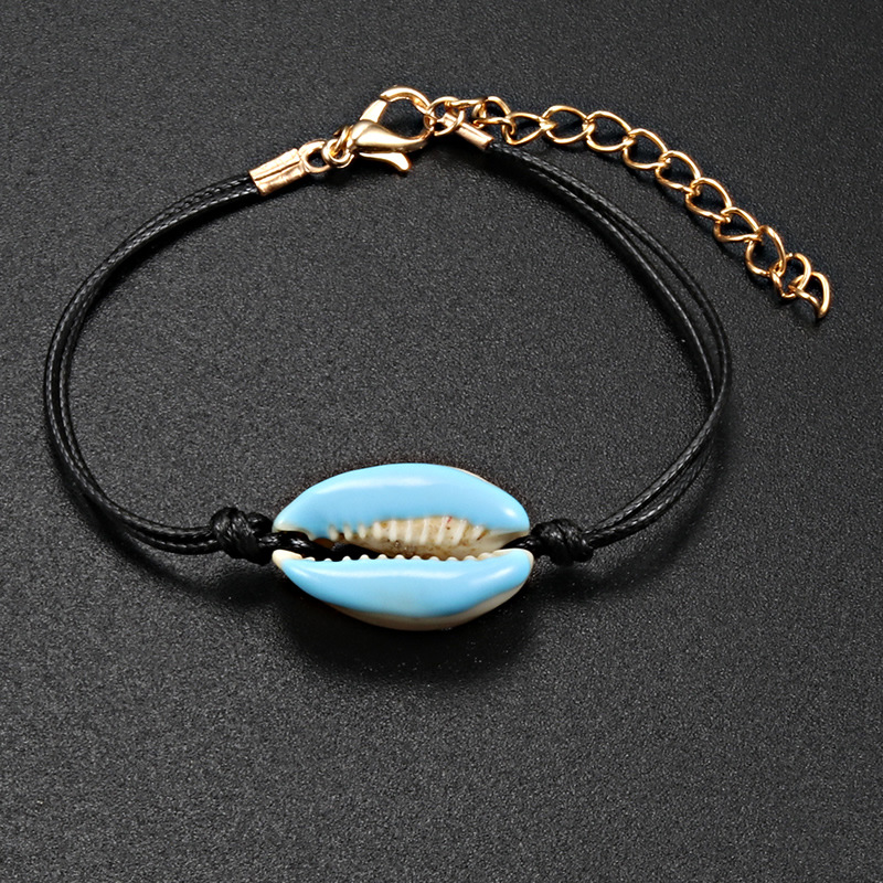White shell light blue