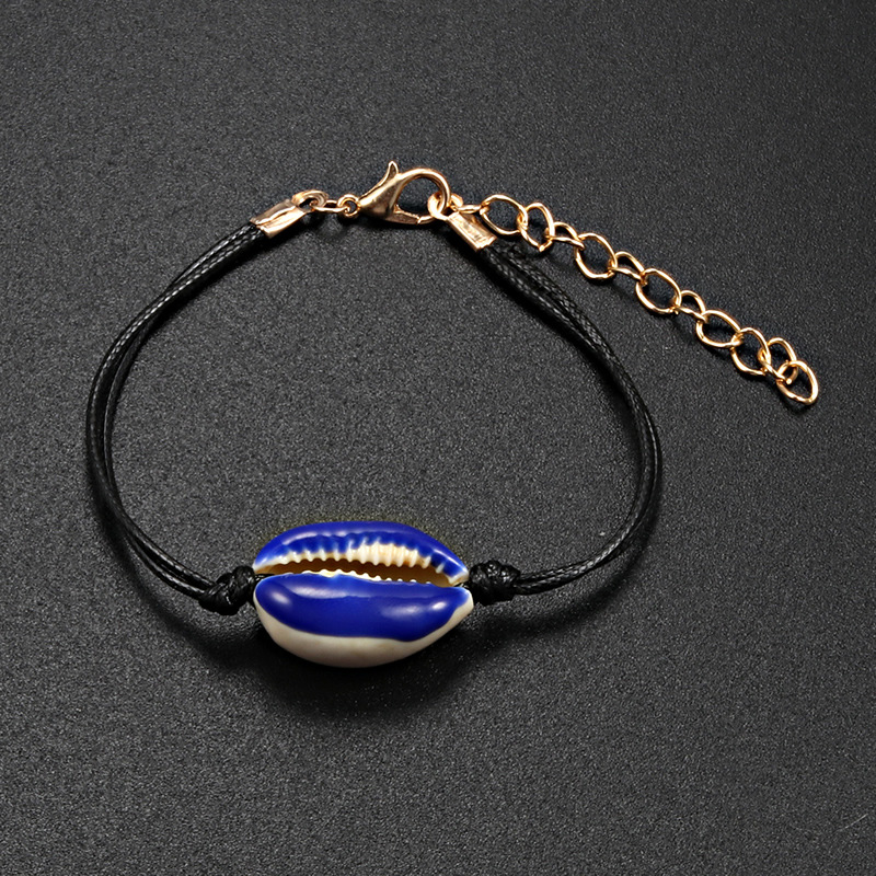 White shell dark blue