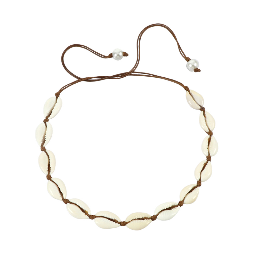 Pearl Pendant-brown thread