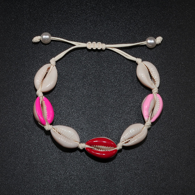 Three red pink bracelet