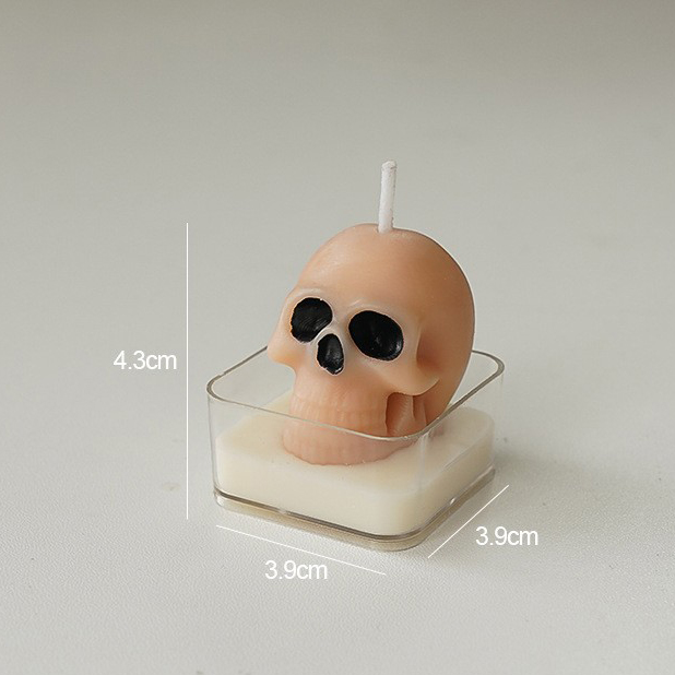 Halloween tealight skull (scent: white peach oolong)