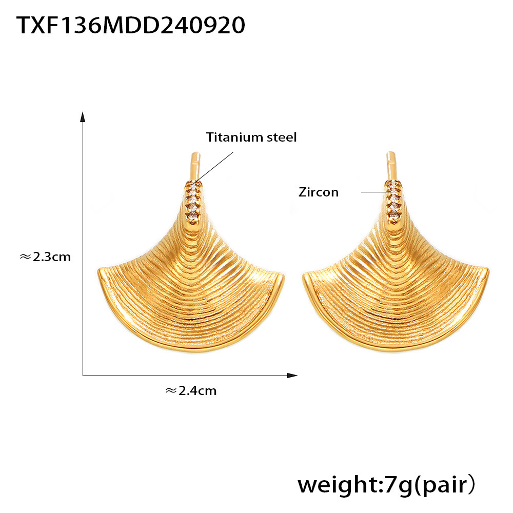 Txf136-gold earrings