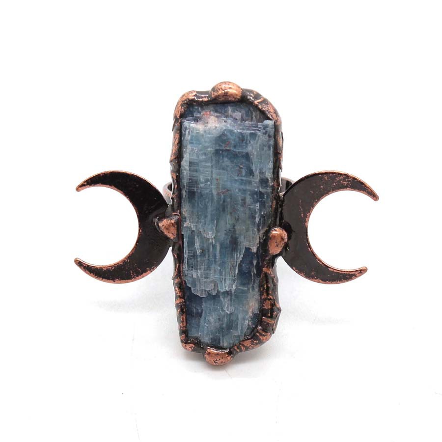 Blue crystal double moon