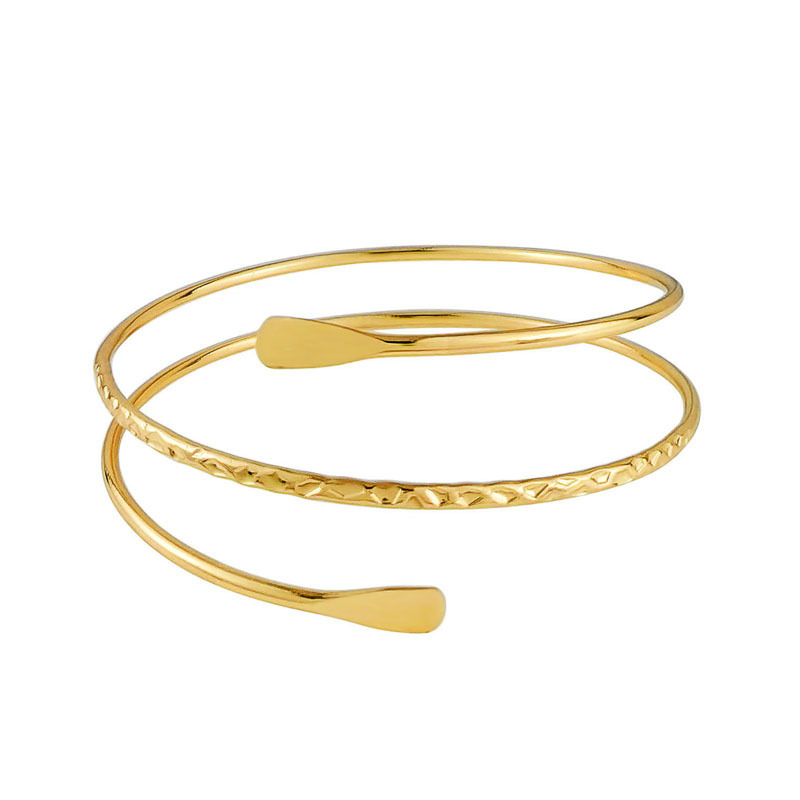 Golden three-ring arm ring