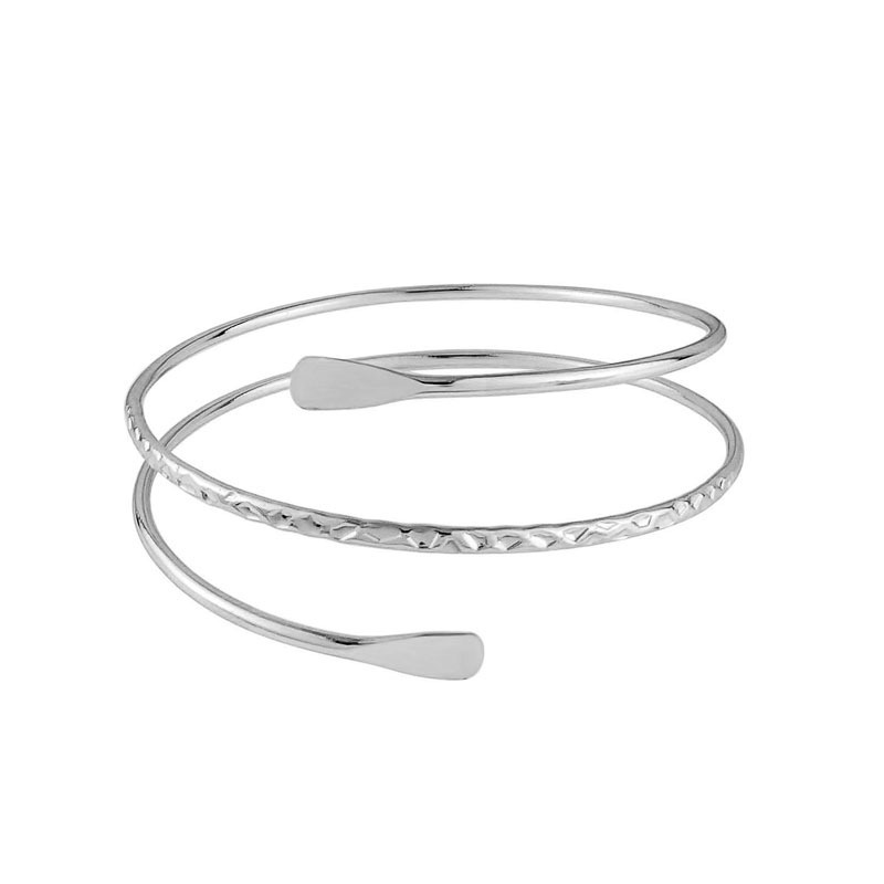 Silver three-ring arm ring
