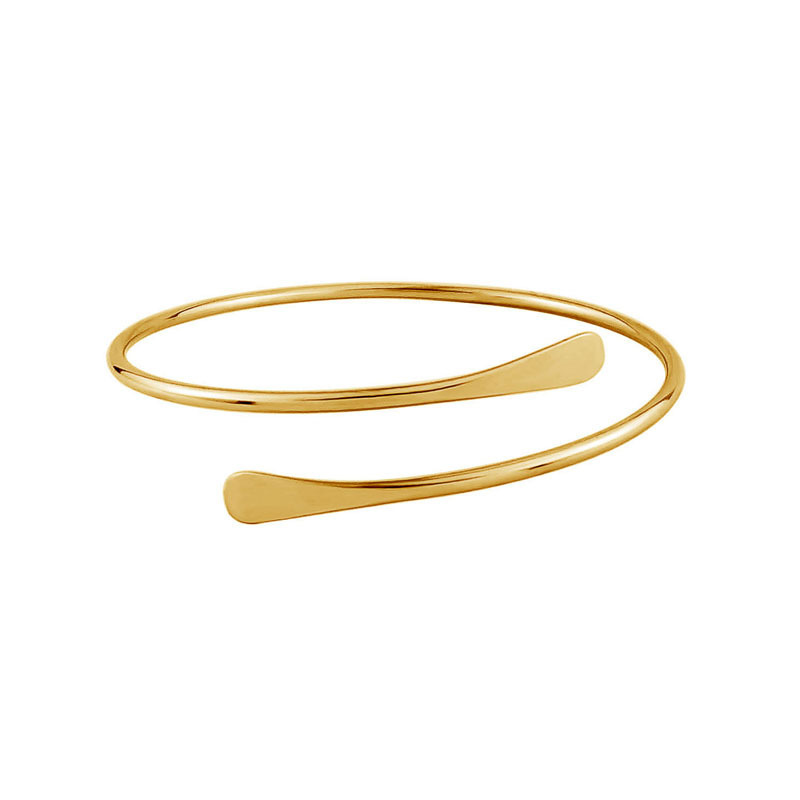 Golden two-ring arm ring