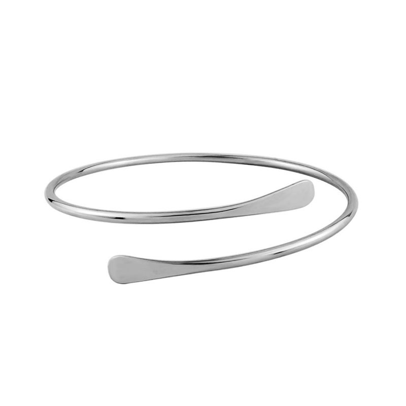 Silver two-ring arm ring