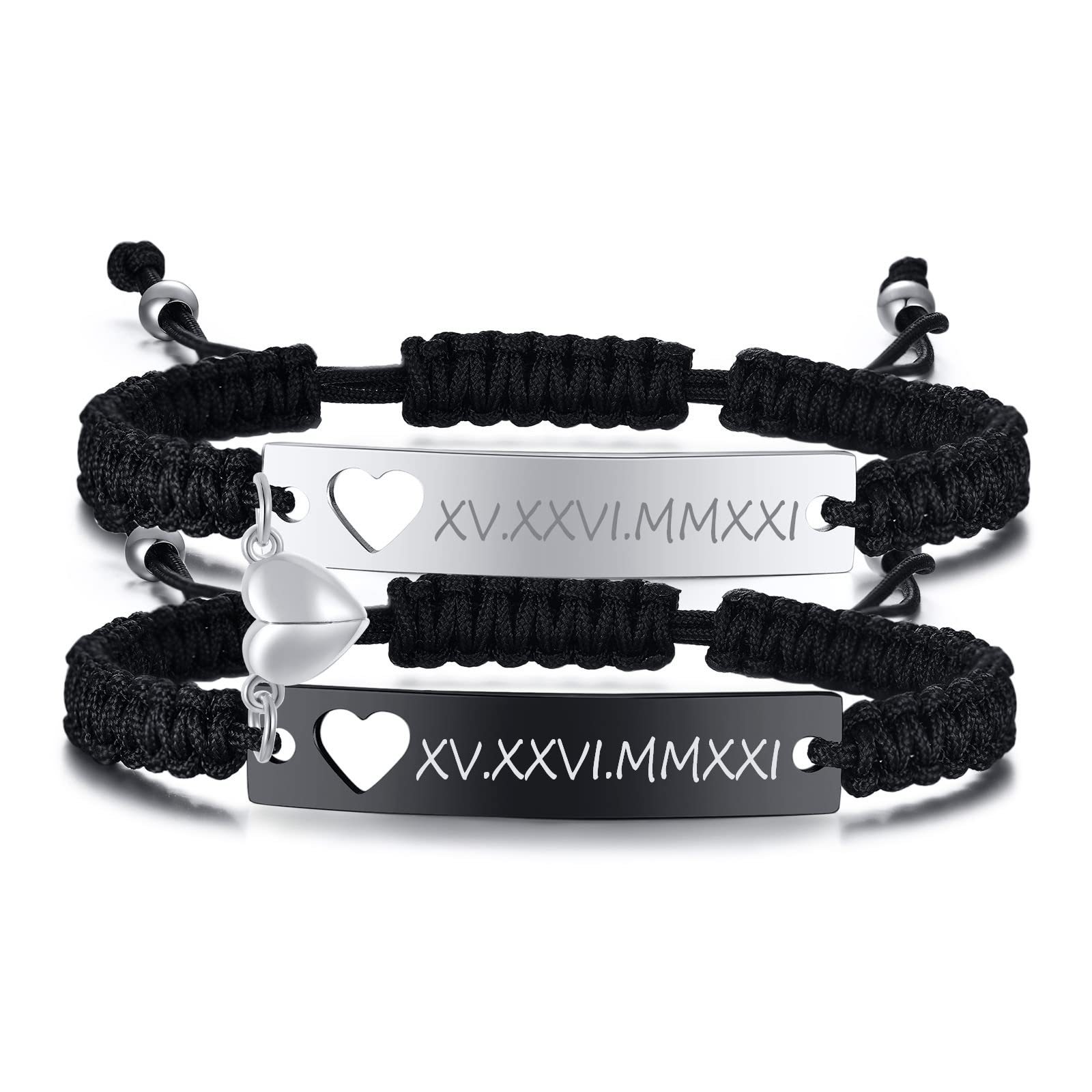 Hollow Heart Black and White VI-XX magnetic suction