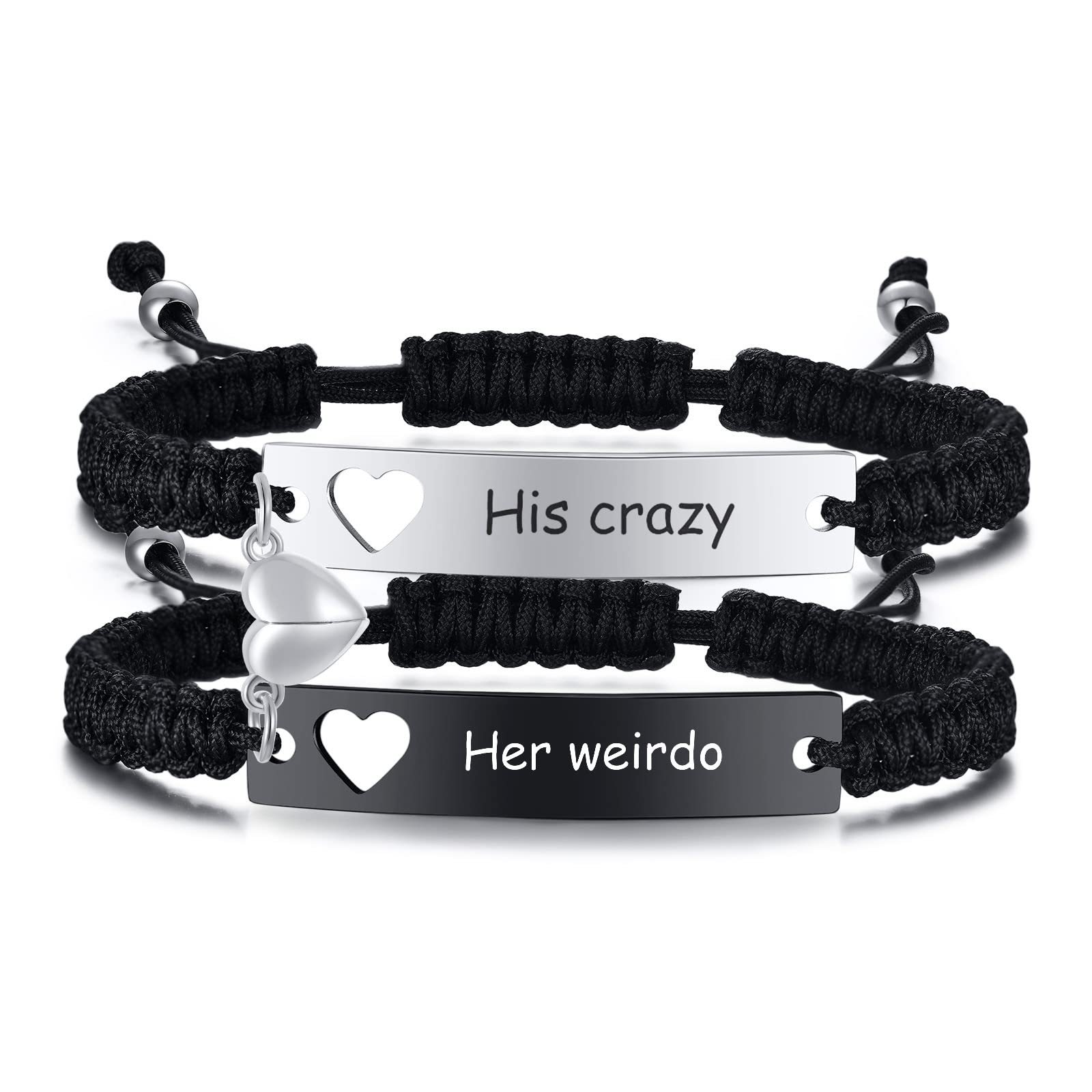 Hollow Heart Black and White crazy magnetic suction