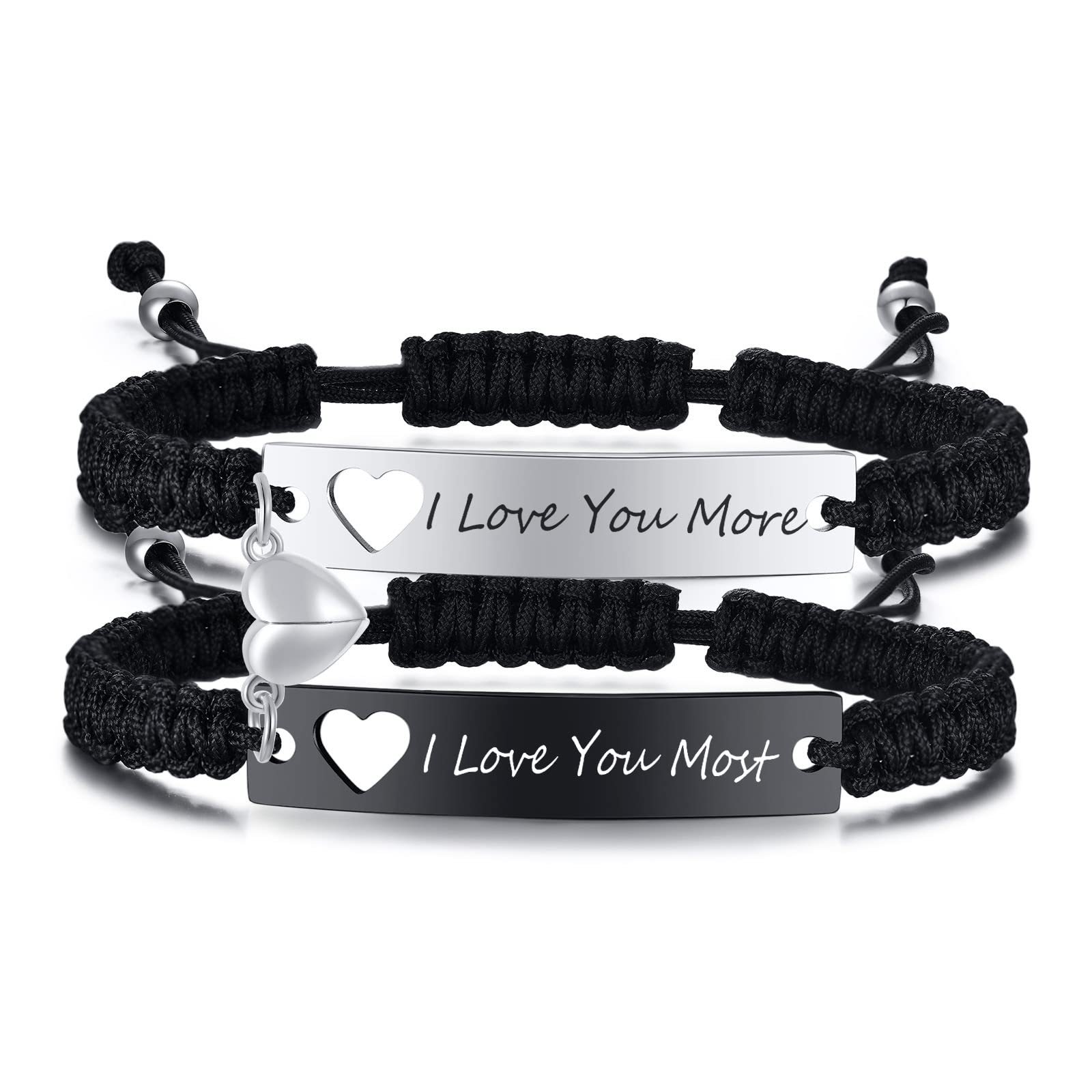 Hollow Heart Black and White More magnetic suction