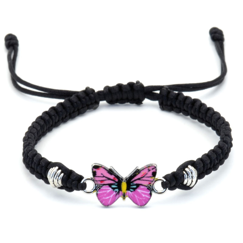 Black Line Pink Butterfly