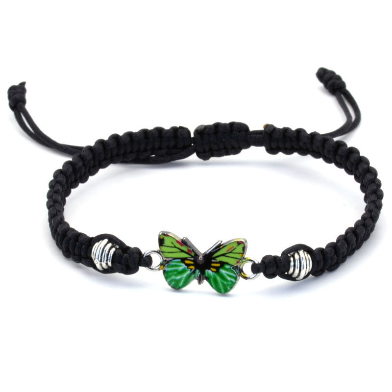 Black Line Green Butterfly