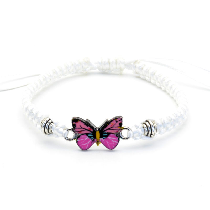 White Line Pink Butterfly