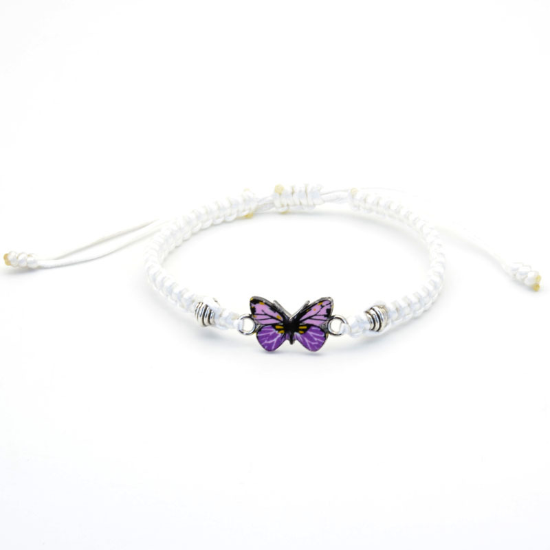 White line Purple Butterfly