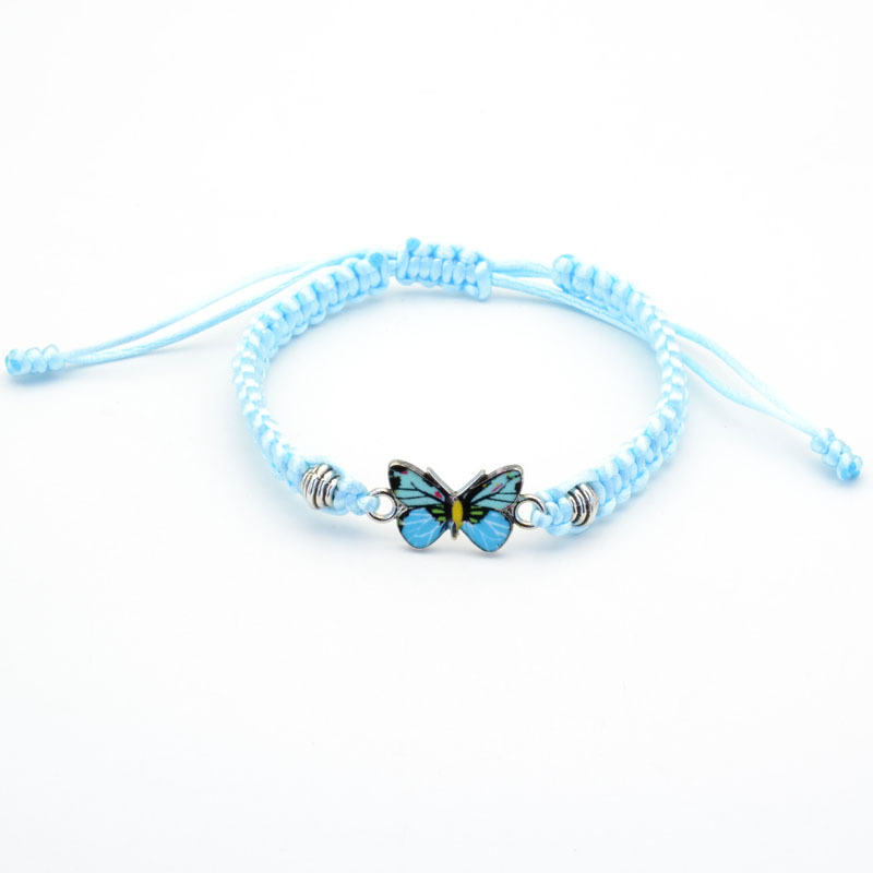 Light blue line blue butterfly