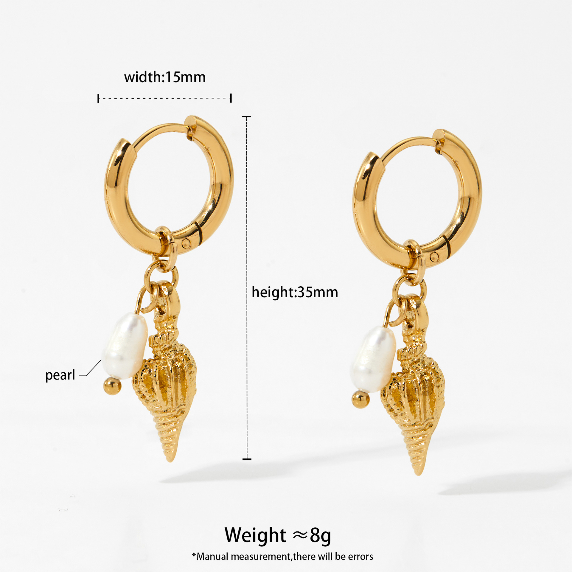 Small snail gold d3068