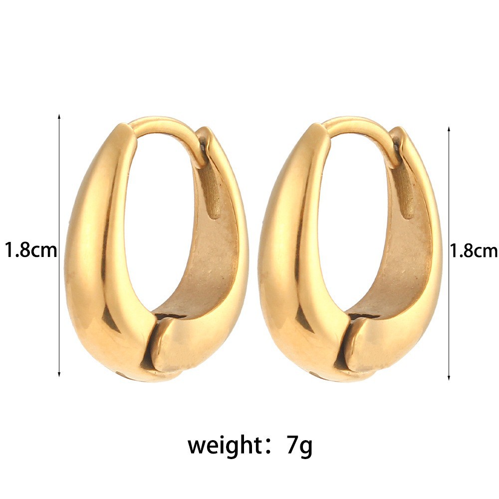 Mini pear shaped small ear buckle-Gold