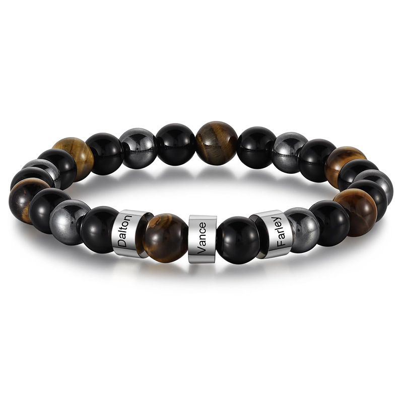 Tiger eye stone + black magnet + obsidian