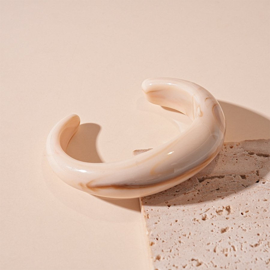 White Simi Open Bracelet