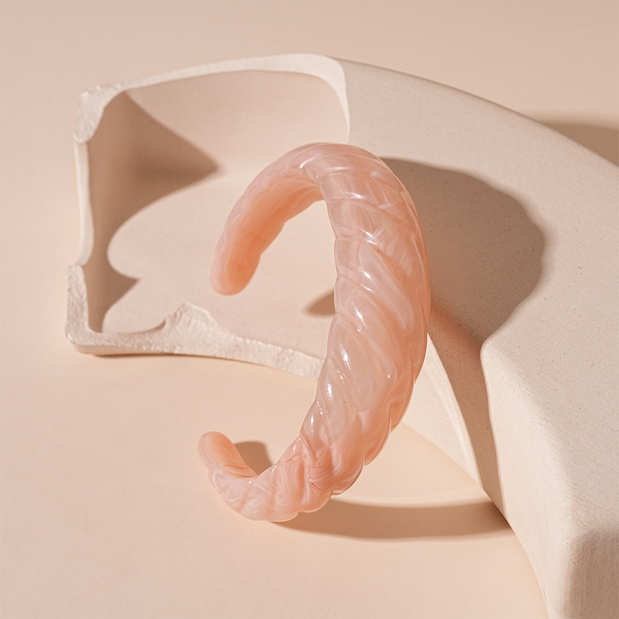 Pink Acrylic Threaded Opening Bracelet