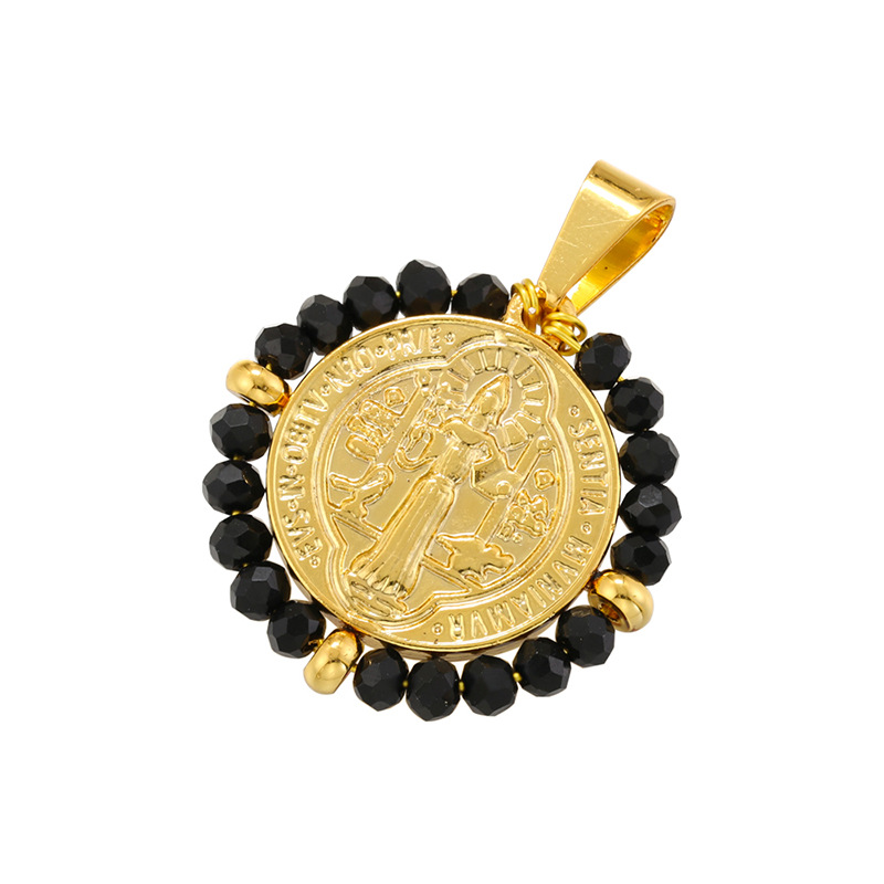 Golden black crystal