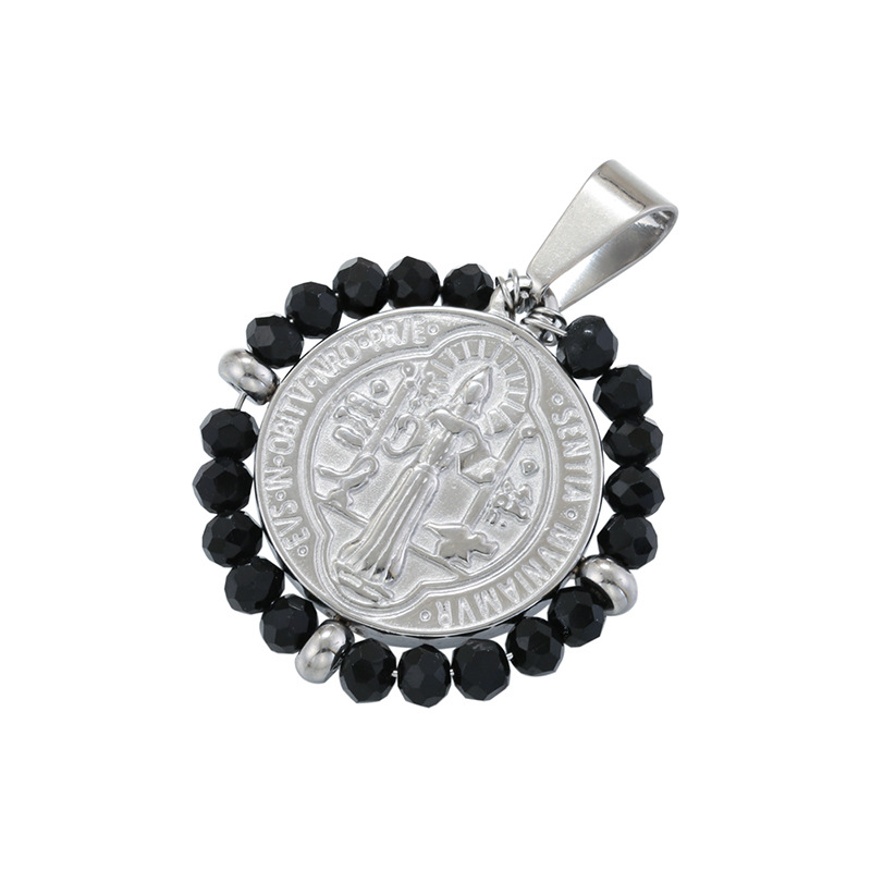 White gold black crystal