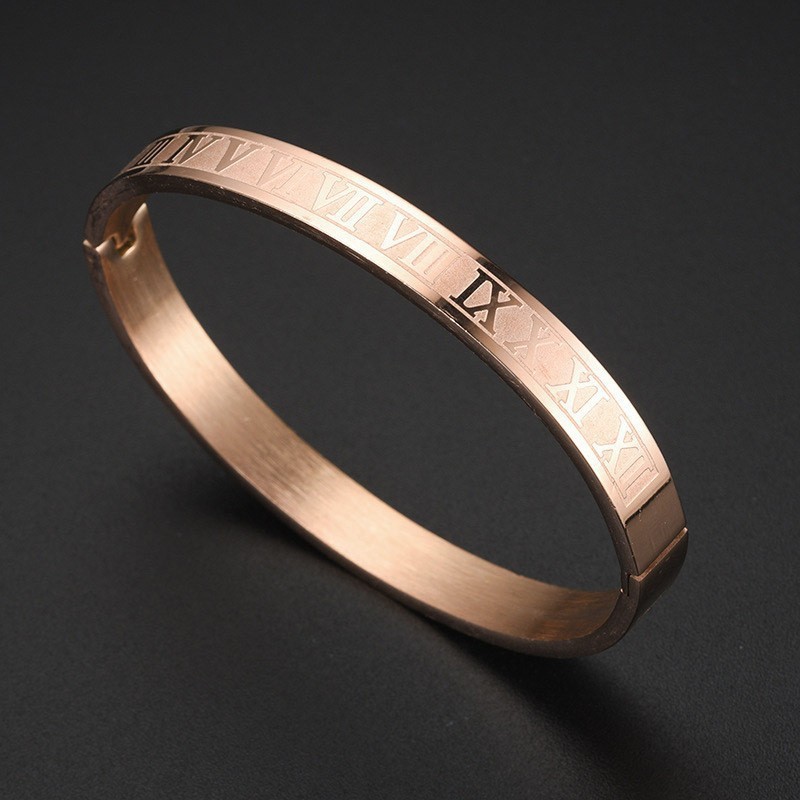 Roman numerals rose gold