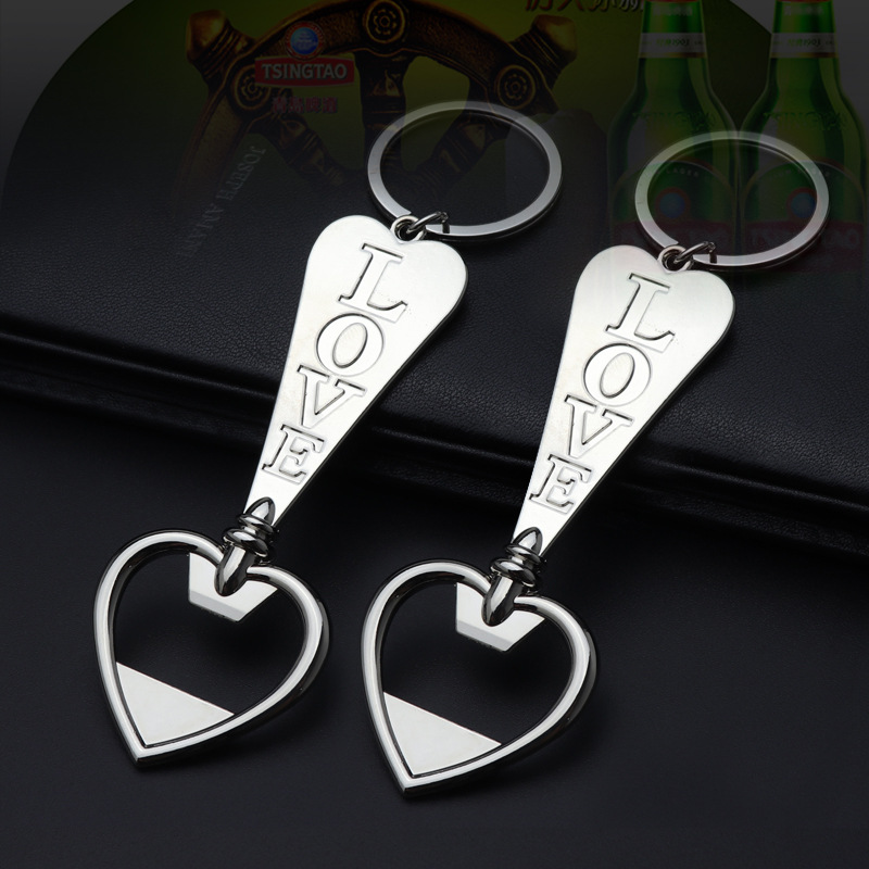 X-1017 love bottle opener nickel color