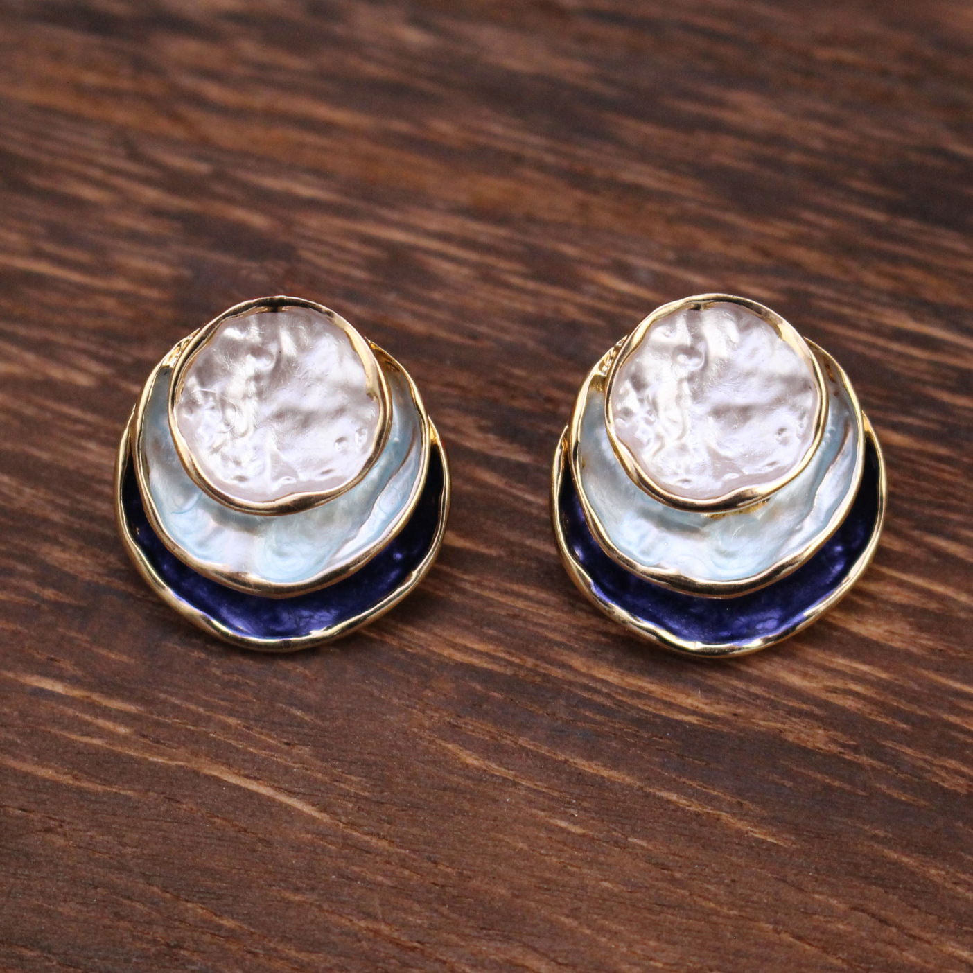 Yellow Light Blue Ring Set