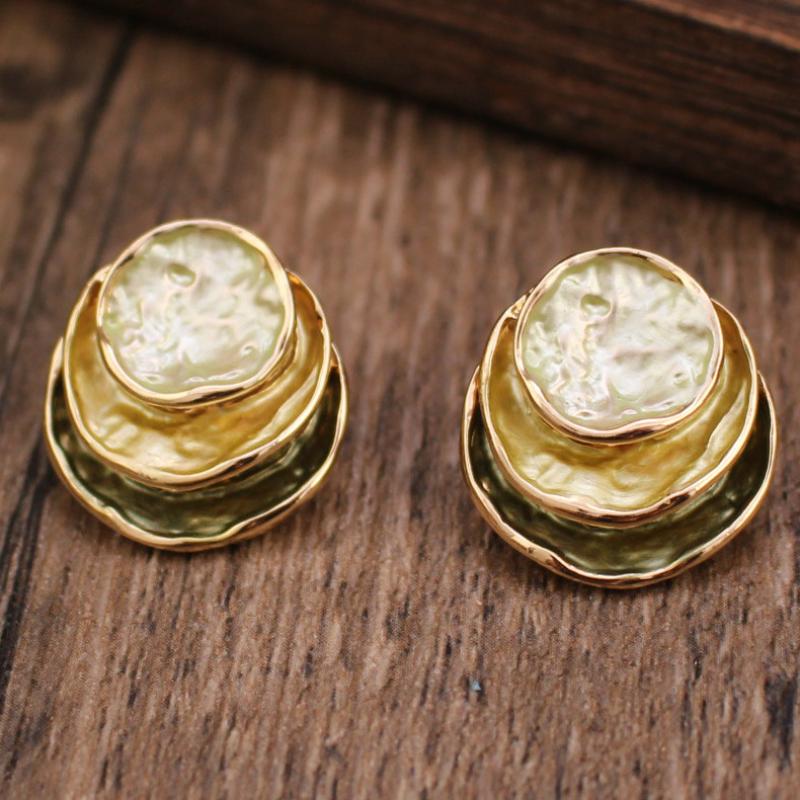 Silver yellow light green ring set