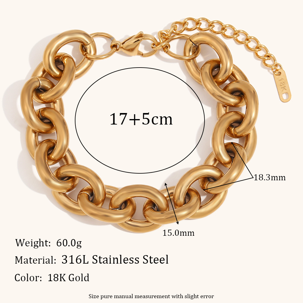 Round Thick Chain Bracelet