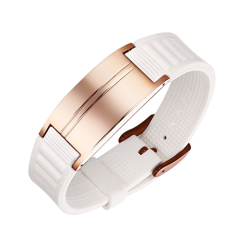 Rose Gold white strap bread magnetic