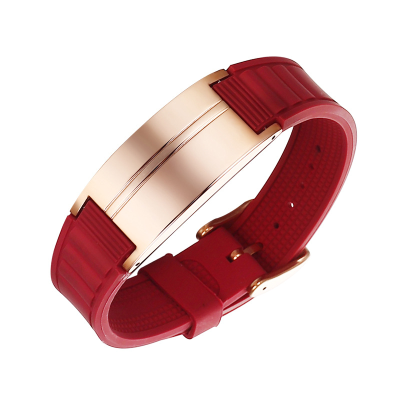 Rose Gold red strap bread magnetic