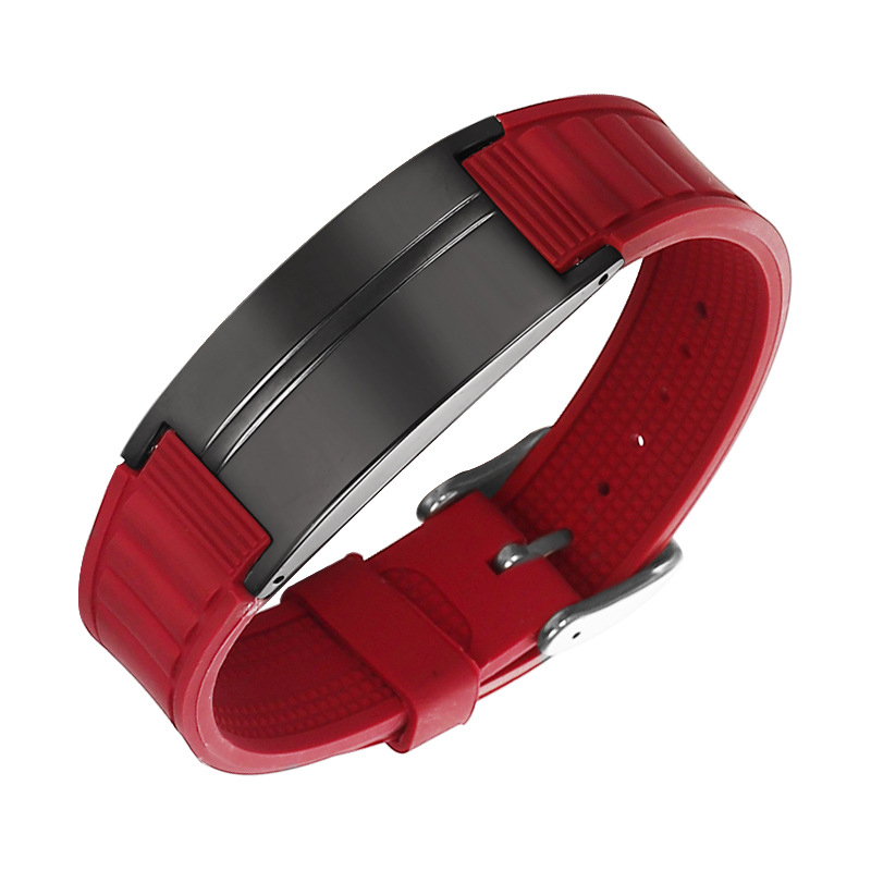 Black red strap bread magnetic