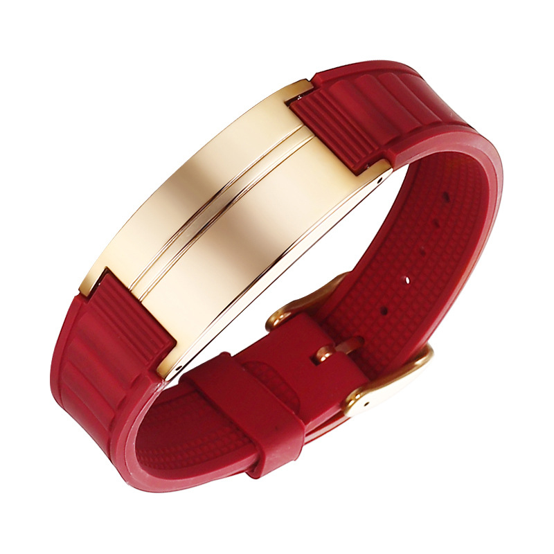 Gold red strap bread magnetic
