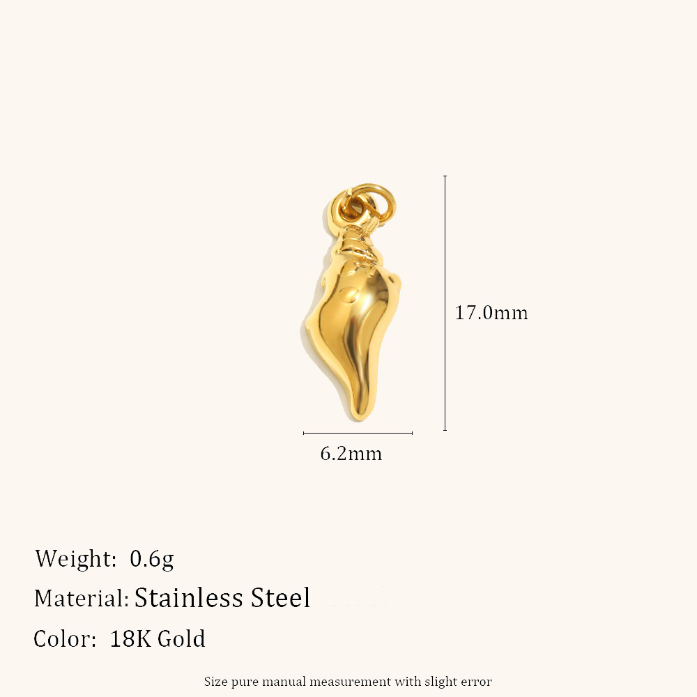 Conch pendant-gold